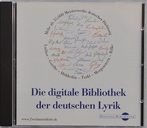 Beispielbild fr Die digitale Bibliothek der deutschen Lyrik. ber 35.000 Gedichte aus fnf Jahrhunderten. CD-ROM zum Verkauf von medimops