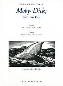 Moby-Dick; oder: Der Wal: Die Übersetzung von Friedhelm Rathjen. Gelesen von Christian Brückner. 30 Stunden auf 2 MP3-CDs. - Melville, Herman