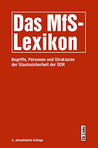 9783861539001: Das MfS-Lexikon
