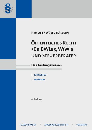 9783861931027: ffentliches Recht fr BWL'er, WiWis und Steuerberater