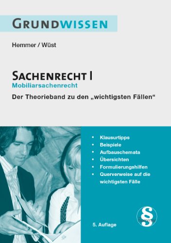 Imagen de archivo de Grundwissen - Sachenrecht I: Mobiliarsachrecht (Skripten - Zivilrecht) a la venta por Norbert Kretschmann