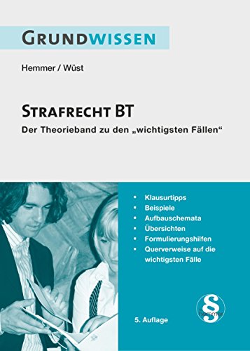 Grundwissen Strafrecht BT : Der Theorieband zu den 'wichtigsten Fällen'. Klausurtipps, Beispiele, Aufbauschemata, Übersichten, Formulierungshilfen, Querverweise auf die wichtigsten Fälle - Hemmer Karl Edmund,Wüst Achim,Hauburger,Berberich Bernd