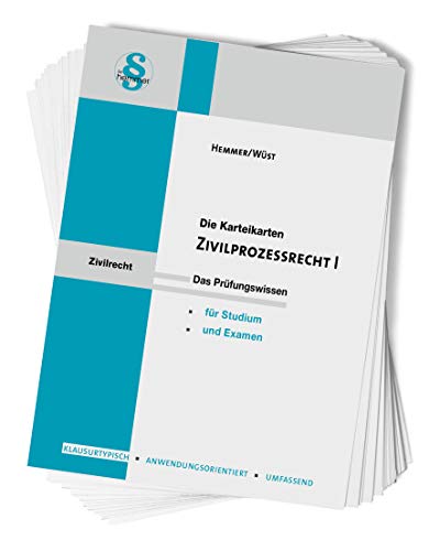 ZPO I: Karten (Karteikarten - Zivilrecht) - Hemmer, Karl-Edmund, Wüst, Achim