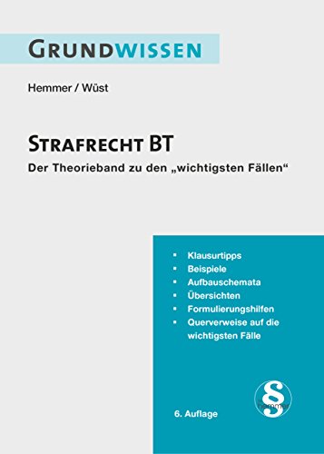 Grundwissen Strafrecht BT (Skripten - Zivilrecht) - Karl-Edmund Hemmer, Achim Wüst