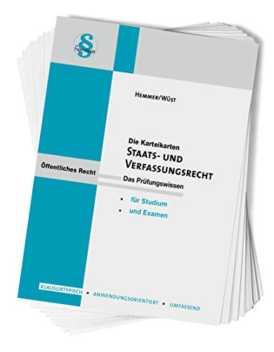 Beispielbild fr Staats- und Verfassungsrecht: Karten (Karteikarten - ffentliches Recht) zum Verkauf von medimops