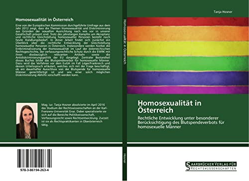 9783861942634: Homosexualitt in sterreich: Rechtliche Entwicklung unter besonderer Bercksichtigung des Blutspendeverbots fr homosexuelle Mnner