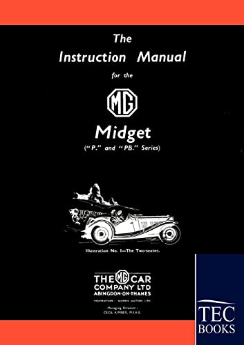 Beispielbild fr Instruction Manual for the MG Midget (P/PB Series) zum Verkauf von WorldofBooks