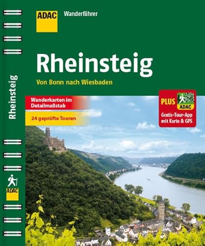 Beispielbild fr ADAC Wanderfhrer Rheinsteig plus Gratis Tour App: von Bonn nach Wiesbaden zum Verkauf von medimops