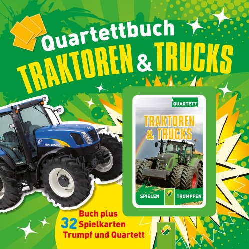 Beispielbild fr Quartettbuch Traktoren & Trucks - Buch plus Quartettspiel zum Verkauf von medimops