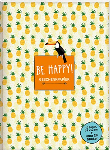 9783863185930: Geschenkpapierbuch. Be happy!
