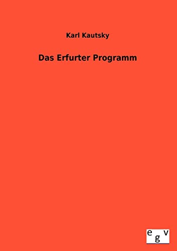 Stock image for Das Erfurter Programm for sale by Chiron Media