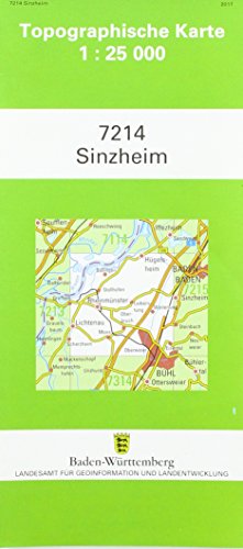 Beispielbild fr Topographische Karte Baden-Wrttemberg Sinzheim: Mit UTM-Koordinaten bezogen auf d. WGS84/ETRS89 (Topographische Karte Baden-Wrttemberg, 7214) zum Verkauf von Buchpark