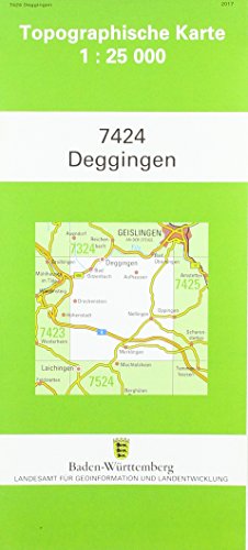 Beispielbild fr Topographische Karte Baden-Wrttemberg Deggingen: Mit UTM-Koordinaten bezogen auf d. WGS84/ETRS89 (Topographische Karte Baden-Wrttemberg, 7424) zum Verkauf von Buchpark