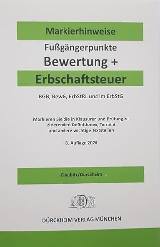 Beispielbild fr ERBSCHAFTSTEUER & BEWERTUNG Drckheim-Markierhinweise/Fugngerpunkte fr das Steuerberaterexamen, ErbschaftsteuerR 2020: Markierhinweise zur . den Steuergesetzen, -Richtlinien, -Erlassen zum Verkauf von medimops