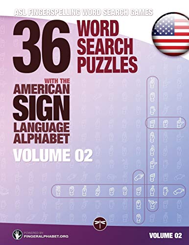 9783864690181: Fingerspelling Word Search Games - 36 Word Search Puzzles with the American Sign Language Alphabet: Volume 02
