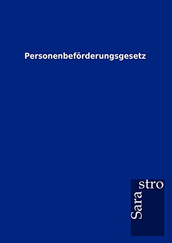 Stock image for Personenbefrderungsgesetz for sale by medimops