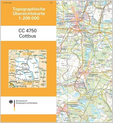 9783864820243: Topographische bersichtskarte CC4750 Cottbus 1 : 200 000