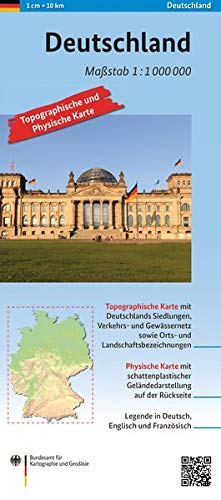 Stock image for Deutschland 1: 1 000 000. Topographische und Physische Karte for sale by Revaluation Books