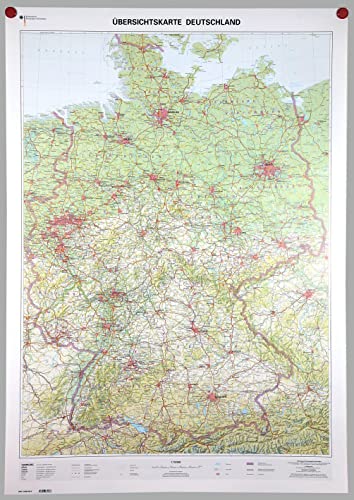 Stock image for bersichtskarte Deutschland 1:750000. Wandkarte plano for sale by Blackwell's