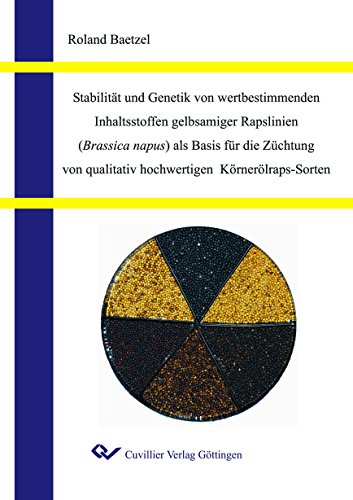 Beispielbild fr Stabilitt und Genetik von wertbestimmenden Inhaltsstoffen gelbsamiger Rapslinien (Brassica napus) als Basis fr die Zchtung von qualitativ hochwertigen Krnerlraps-Sorten zum Verkauf von Bernhard Kiewel Rare Books