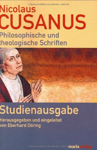 Beispielbild fr Philosophische und theologische Schriften. Studienausgabe. Hrsg. und eingeleitet von Eberhard Dring. Auf der Grundlage der bersetzung von Anton Scharpff zum Verkauf von Antiquariat Stefan Krger