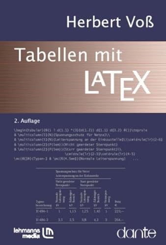 Tabellen mit LaTex (9783865413703) by Herbert Voss