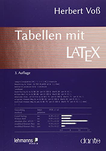 Imagen de archivo de Vo, H: Tabellen mit LaTex a la venta por Blackwell's