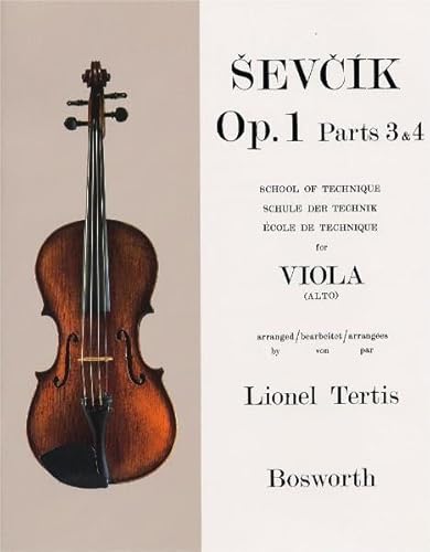 Stock image for Otakar Sevcik: Viola Sudies. Op. 1 Part 3 & 4. Schule der Technik fr Viola for sale by text + tne
