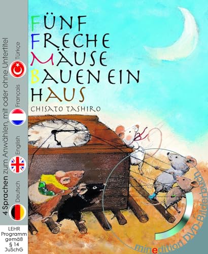 Imagen de archivo de Fnf freche Muse bauen ein Haus (Buch mit DVD): 4 Sprachen zum Anwhlen, mit oder ohne Untertitel. Deutsch / English / Francais / Trkce a la venta por medimops