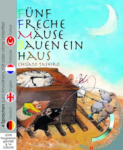 Stock image for Fnf freche Muse bauen ein Haus (Buch mit DVD): 4 Sprachen zum Anwhlen, mit oder ohne Untertitel. Deutsch / English / Francais / Trkce for sale by medimops