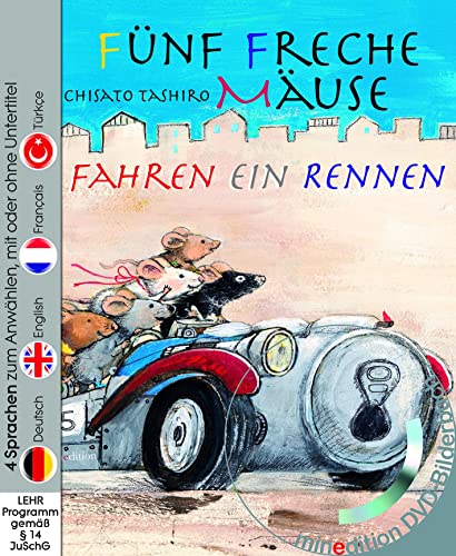 Fünf freche Mäuse fahren ein Rennen (Buch mit DVD) - Tashiro, Chisato