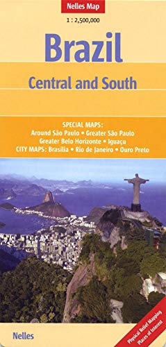 Brazil: Central and South Nelles Map 1:2,500,000 (English and German Edition) (9783865742070) by Nelles
