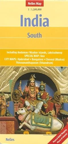 Beispielbild fr India South 1 : 1 500 000: Including Andaman / Nicobar Islands, Lakshadweep. Special map: Goa. City maps: Hyderabad / Bangalore / Chennai (Madras)/ Thiruvananthapuram (Trivandrum) (Nelles Map) zum Verkauf von medimops