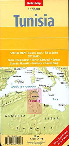 9783865742636: Tnez, mapa de carreteras. Escala 1:750.000. Nelles.