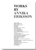 Beispielbild fr Works By Annika Eriksson zum Verkauf von PsychoBabel & Skoob Books