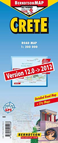 Stock image for Kreta/ Kriti/Crete 1: 200 000 +++ gios Niklaos, Chani, Gdvos, Ierptra, Irklio, Konosss, Rthimno, Samari, Sita, Time Zone (BerndtsonMAP) . Irklio, Knosss, Rthimno, Samari, Sita for sale by medimops