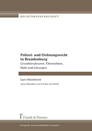 Stock image for Rechtswissenschaft, Bd.2 : Polizei- und Ordnungsrecht in Brandenburg for sale by medimops