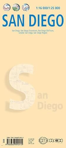 Beispielbild fr Laminated San Diego City Streets Map by Borch (English Edition) zum Verkauf von -OnTimeBooks-