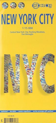 Stock image for Laminated New York City Streets Map by Borch (English Edition) for sale by SecondSale