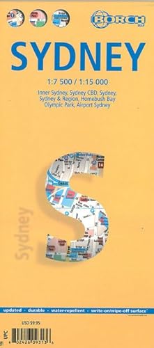 Beispielbild fr Sydney, Borch Map Sydney, Inner Sydney, Sydney CBD, Sydney & Region, Homebush Bay, Olympic Park, Airport Sydney zum Verkauf von Buchpark