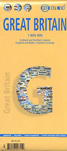 Beispielbild fr Laminated Great Britain Map by Borch (English Edition) zum Verkauf von Hawking Books