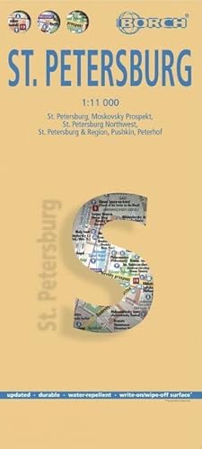 

Laminated St. Petersburg City Streets Map by Borch (English Edition)