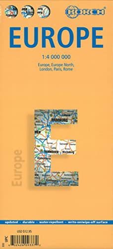 9783866093379: Laminated Europe Map by Borch (English Edition)
