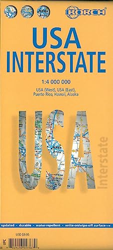 9783866093676: Laminated USA Interstate Map by Borch (English Edition)