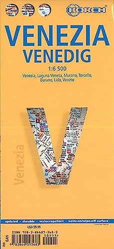 Venedig 1 : 6 500: Venezia, Laguna Veneta, Murano, Torcello, Burano, Lido, Veneto. ACTV-Link - Borch Map