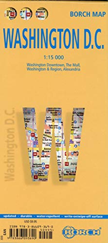 Stock image for Laminated Washington D.C. Map by Borch (English Edition) for sale by Goodwill of Colorado