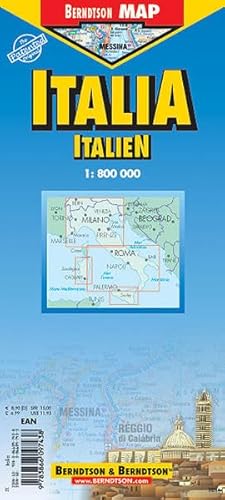 Italien: 1:800 000. Einzelkarten: Italia - Nord 1:800 000; Italia - Sud 1:800 000; Sardegna 1:800 000; Sicília 1:800 000; Italia traffico maritimo; Italia administrativo; Europe Time Zones