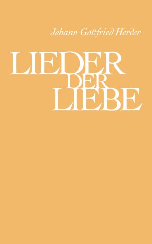 Lieder der Liebe (9783866154162) by Johann Gottfried Herder