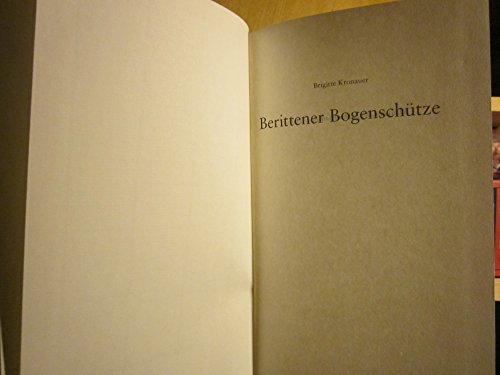 Beispielbild für Berittener Bogenschütze. SZ-Bibliothek Band 62 zum Verkauf von Versandantiquariat Felix Mücke