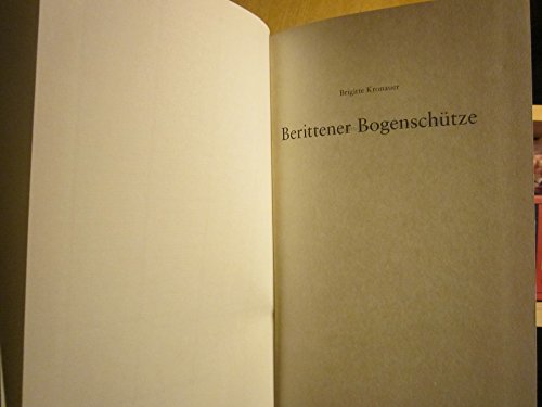 Imagen de archivo de Berittener Bogenschtze. SZ-Bibliothek Band 62 a la venta por Versandantiquariat Felix Mcke